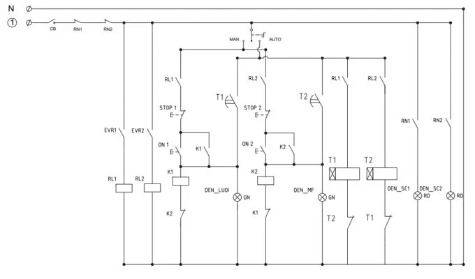 Sơ đồ nguyên lý tủ điện ATS và hướng dẫn đọc mạch chi tiết 13 Mạch điều khiển sử dụng trong sơ đồ tủ điện ATS